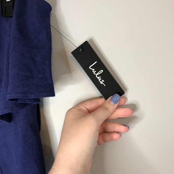 Lulus jumpsuit with button legs size S navy blue - Picture 4 of 6